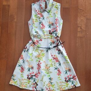 Tristan Fit And Flare Floral Sleeveless Dress